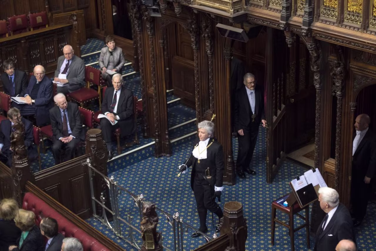 The current Black Rod, Sarah Clarke.