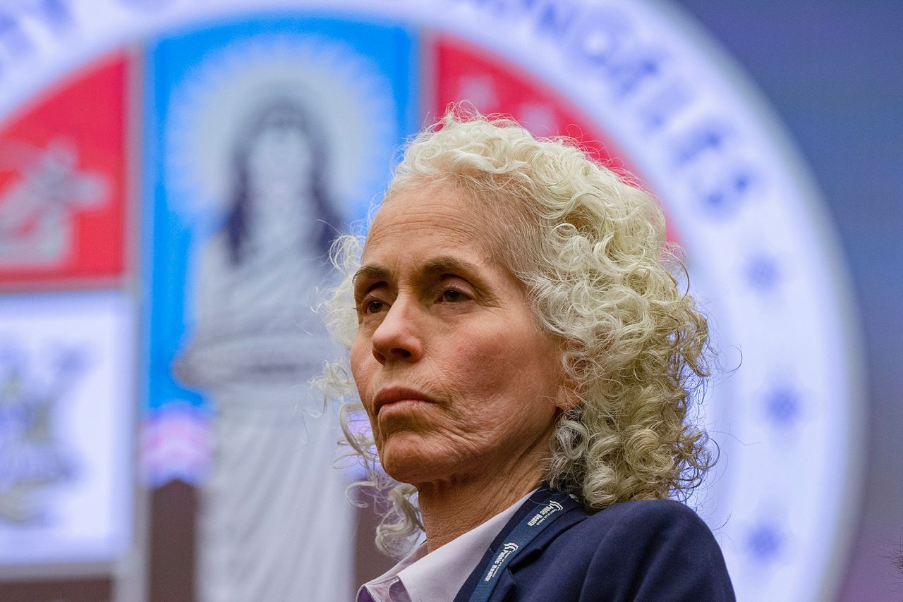 In this file photo, Los Angeles County Public Health Director Barbara Ferrer takes questions at a news conference in Los Angeles, on March, 12. 