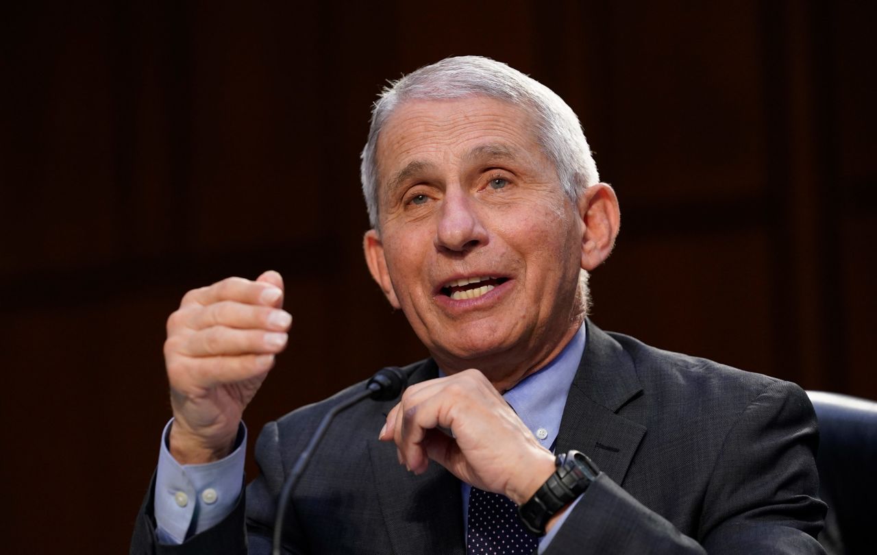 Dr. Anthony Fauci, director of the National Institute of Allergy and Infectious Diseases, testifies during a Senate Health, Education, Labor and Pensions Committee hearing on the federal coronavirus response on Capitol Hill on March 18 in Washington, DC. 