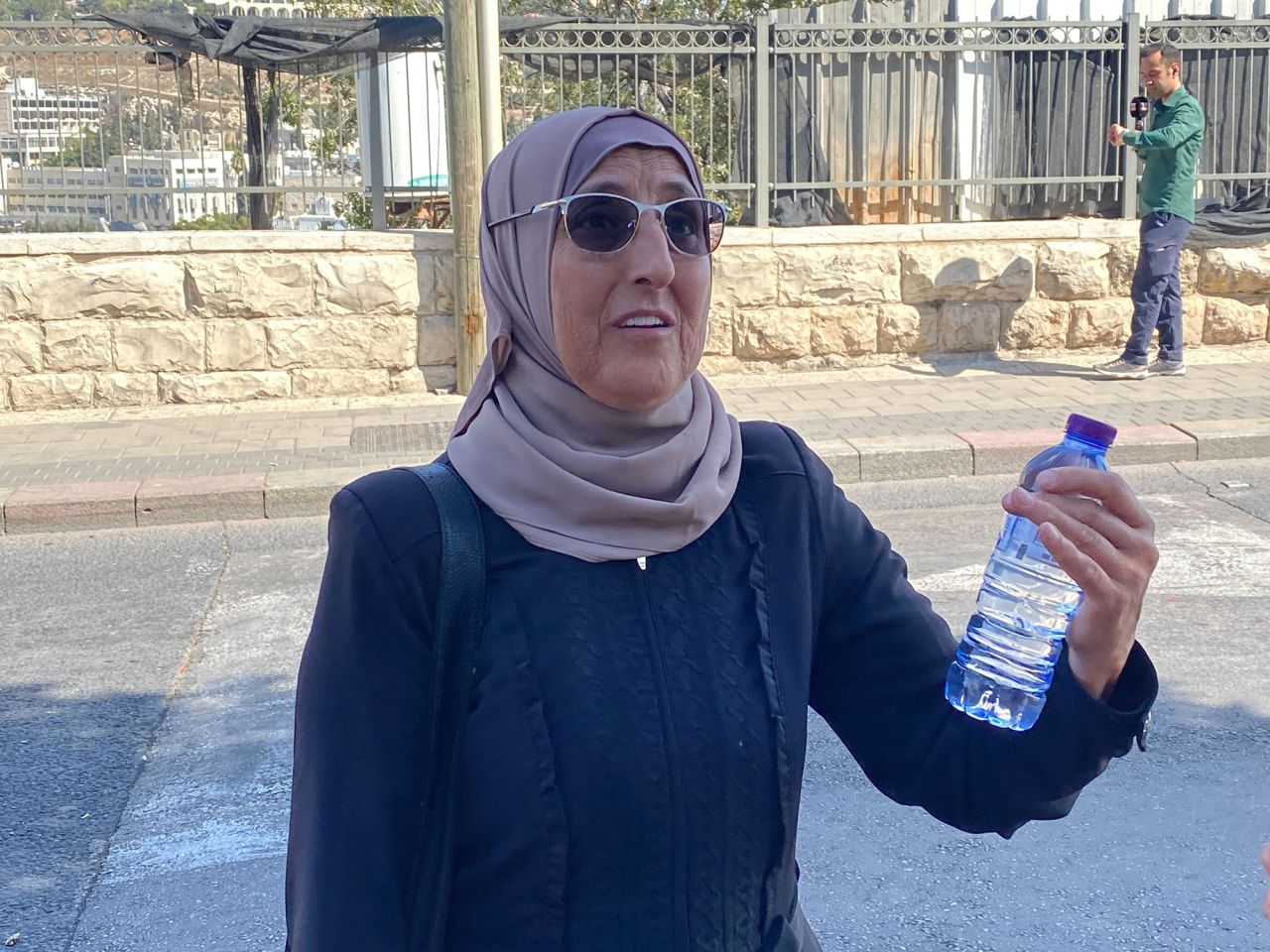 Um Tamer at the al-Aqsa Mosque on October 13.