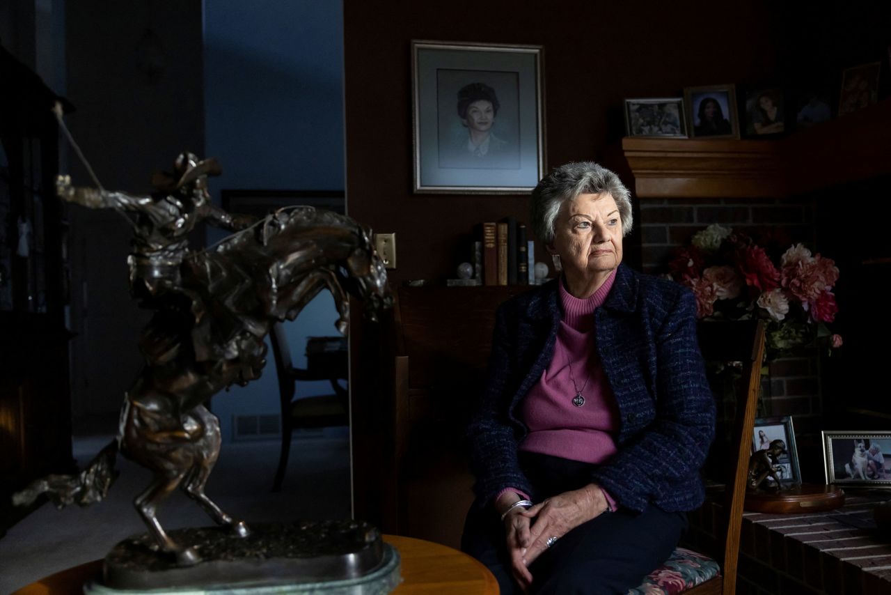 Norma Anderson, a former state legislator who served as the first female majority leader in the Colorado House and Senate, is photographed in Lakewood, Colorado, on January 10. 