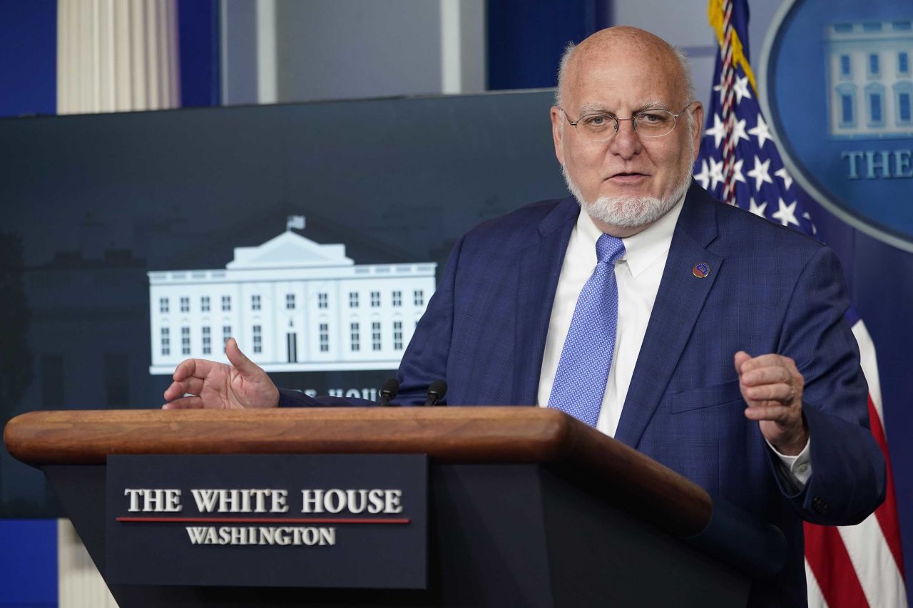 Robert Redfield, Director of the Centers for Disease Control and Prevention (CDC), speaks during a Coronavirus Task Force news conference at the White House on April 8.