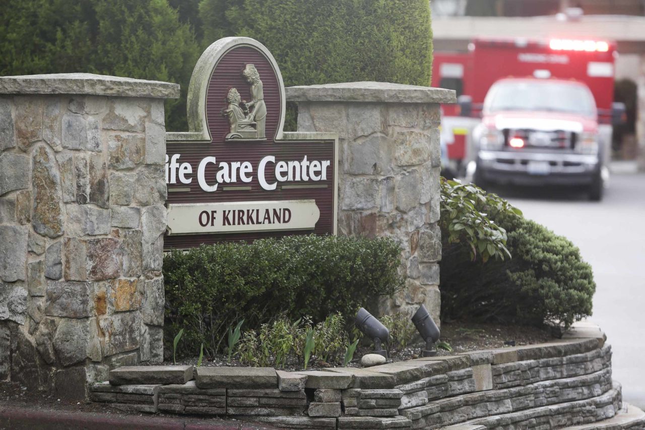 The Life Care Center nursing home, where some residents have died from the novel coronavirus, is pictured in Kirkland, Washington on March 5.