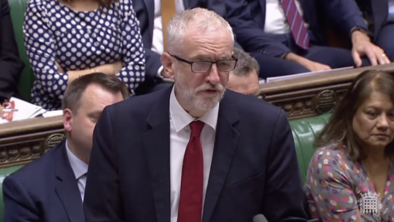 Opposition Labour leader Jeremy Corbyn.