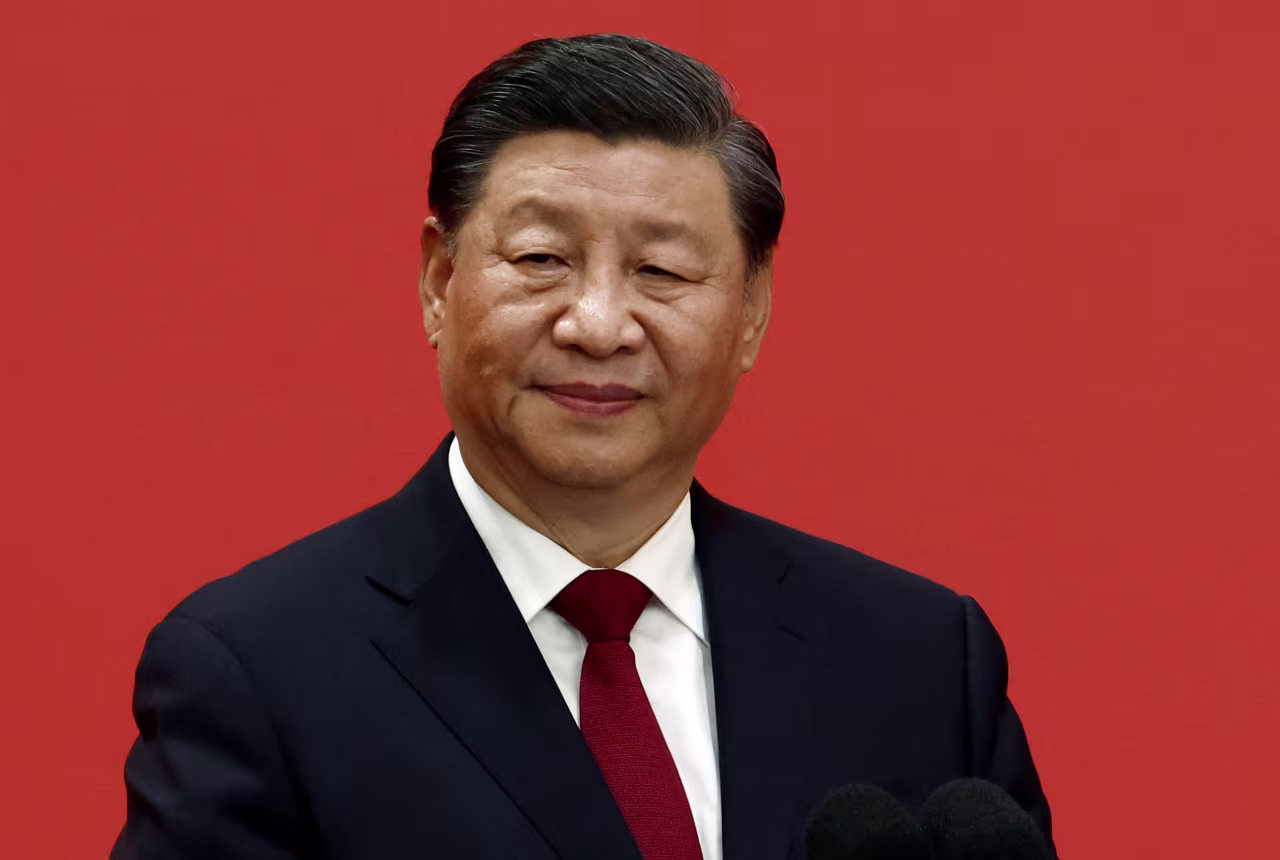 China's leader Xi Jinping meets the media in Beijing on October 23, 2022. 