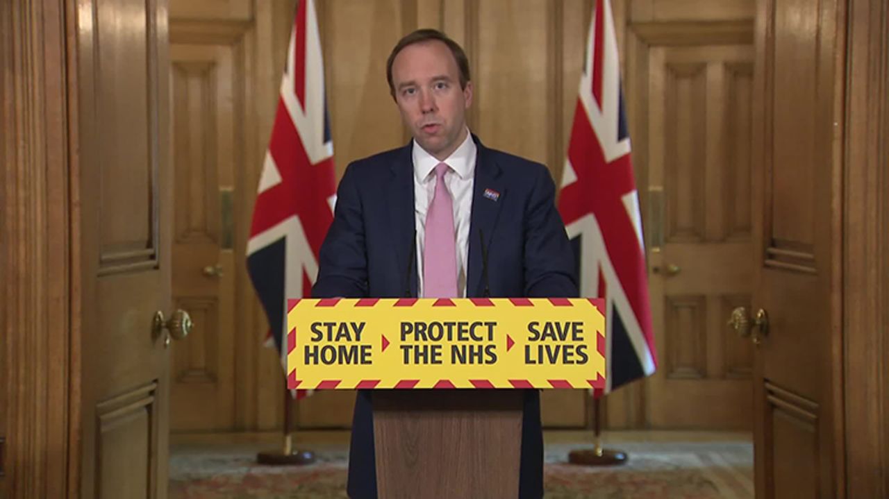 UK Health Secretary Matt Hancock