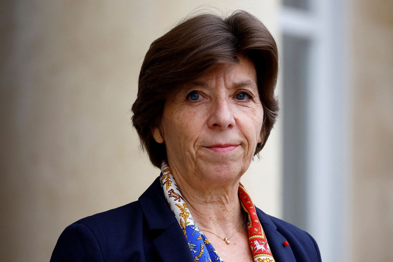 French Foreign and European Affairs Minister Catherine Colonna leaves the Elysee Palace in Paris, France, on October 18.