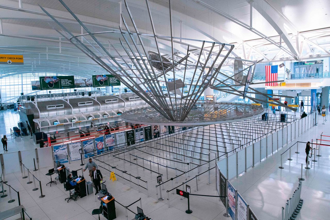 The interior of Terminal 1 at John F. Kennedy International Airport on March 12.