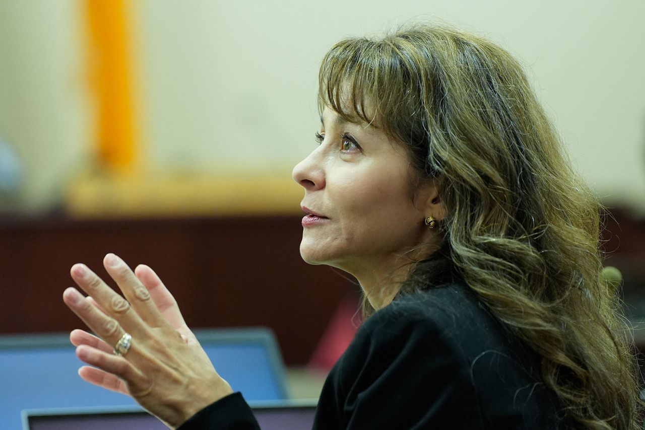 Prosecutor Erlinda Johnson attends the trial at Santa Fe County District Court in Santa Fe, New Mexico, on Friday, July 12. 