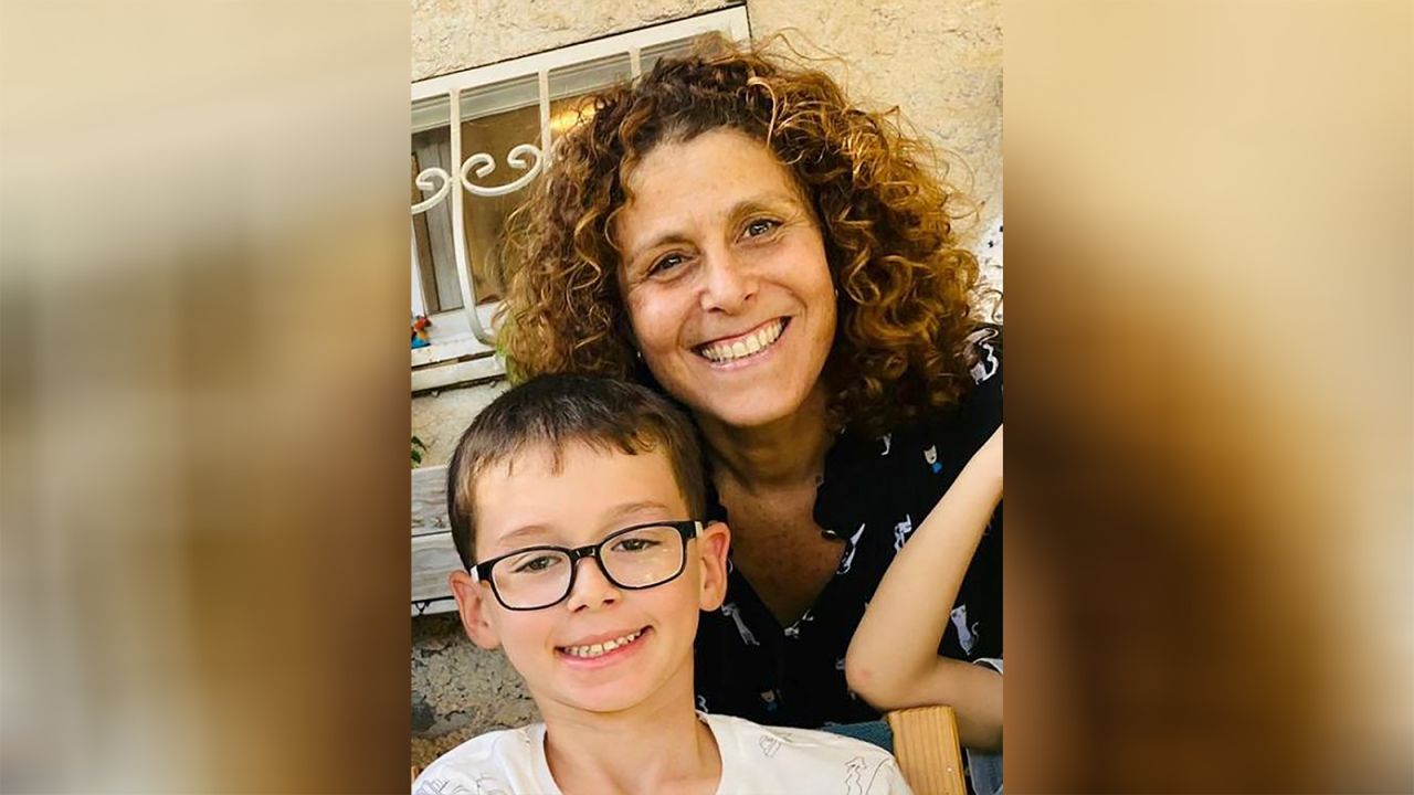 An undated handout photo of Keren Munder and her son Ohad. 