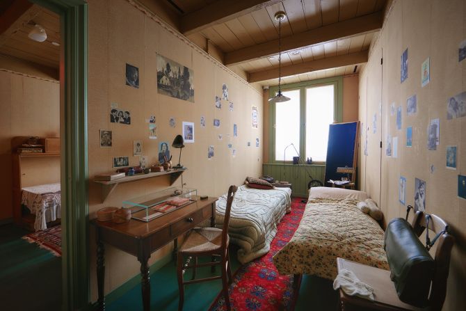 Anne Frank's room is part of the recreation of the secret annex in Amsterdam that is on view at New York’s Center for Jewish History.