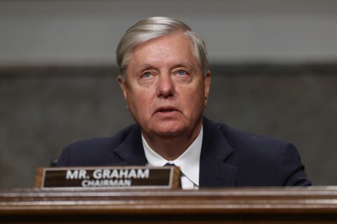 Senate Judiciary Committee Chairman Lindsey Graham presides over a hearing on Capitol Hill on November 17 in Washington, DC.