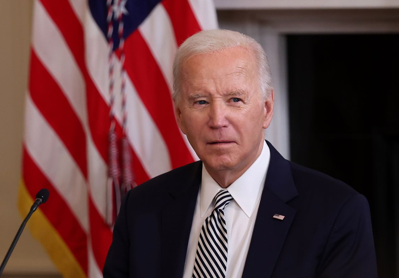 President Joe Biden attends a meeting at the White House in Washington, DC, on January 22.