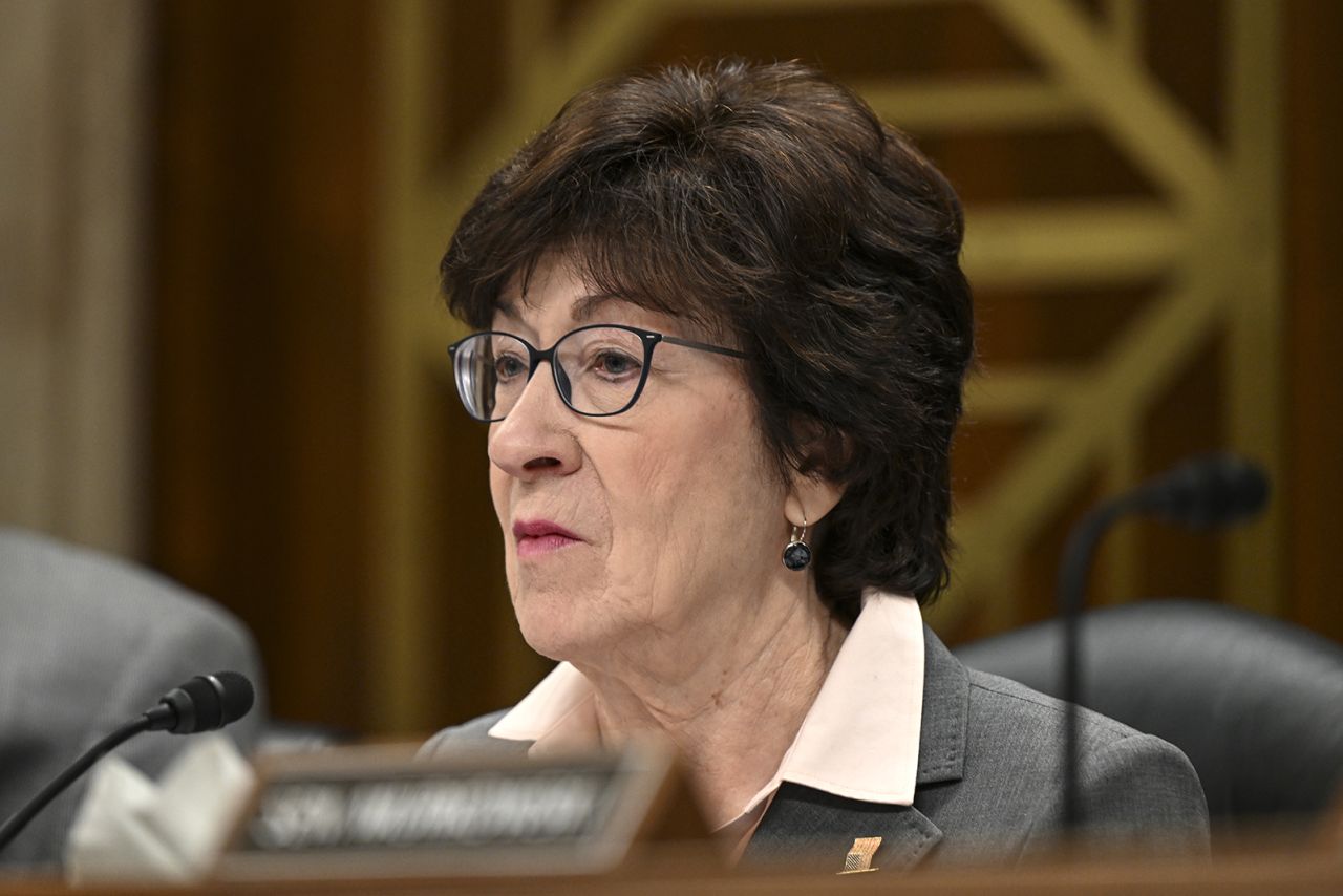 Sen. Susan Collins speaks during a hearing in Washington DC, on May 11. 