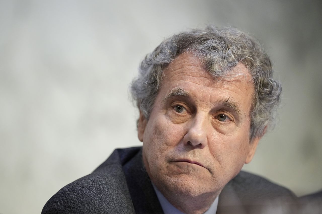 Sen. Sherrod Brown listens during a hearing in Washington, DC, on June 21.