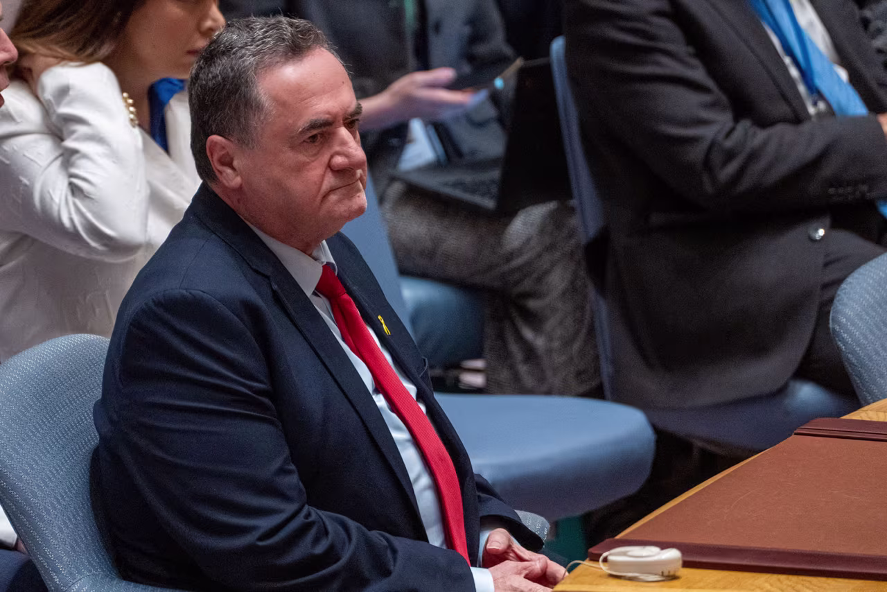 Israeli Foreign Minister Israel Katz Israel Katz attends a meeting of the United Nations Security Council on the conflict between Israel and Hamas, at U.N. headquarters in New York, on Monday, March 11.