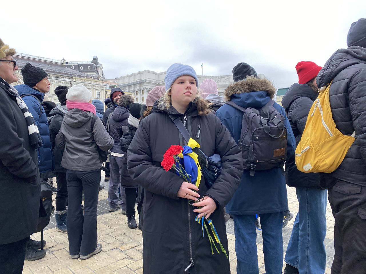 Kathalina Pahitsky, 16, in Kyiv, Ukraine, on February 24.