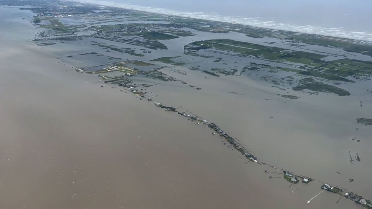 Inundaciones cerca de Galveston, Texas.