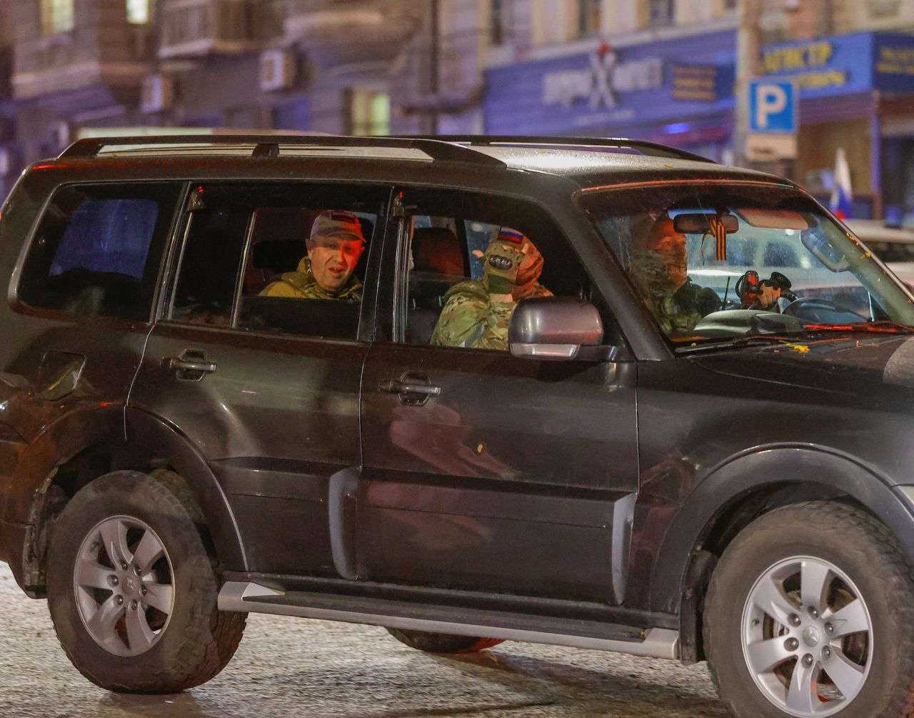 Yevgeny Prigozhin leaves the city of Rostov-on-Don on June 24.