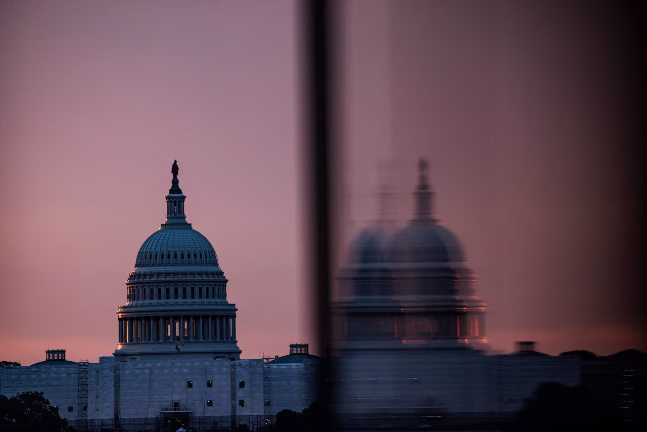 The US Capitol building is seen in Washington, DC, on May 28.