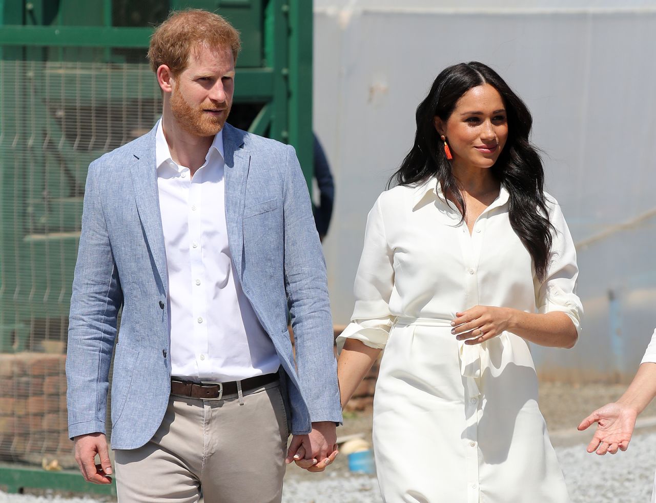 Prince Harry, Duke of Sussex and Meghan, Duchess of Sussex visit a township to learn about Youth Employment Services on October 2, 2019 in Johannesburg, South Africa. 