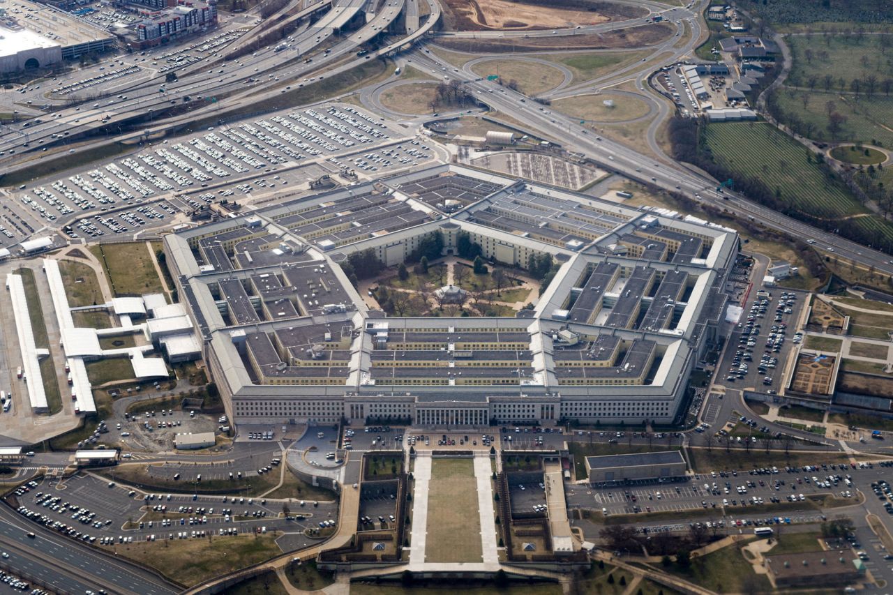 The?Pentagon?from the air in Arlington, Virginia, on March 3, 2022.