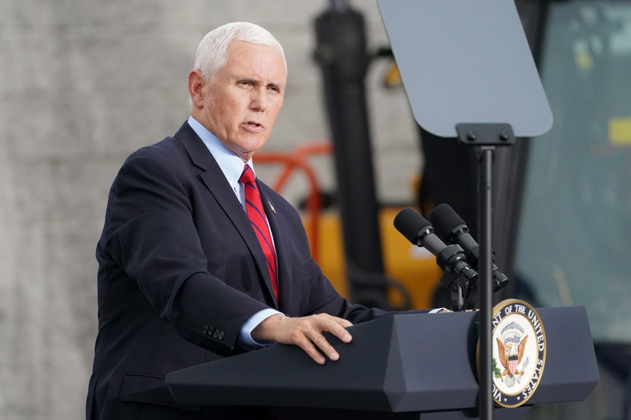 Vice President Mike Pence speaks at a campaign event on September 1 in Exeter, Pennsylvania.