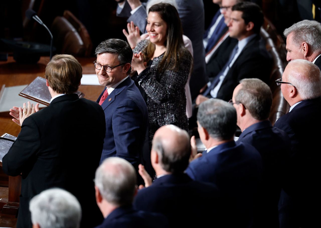 Rep. Mike Johnson casts his vote as the House of Representatives holds an election for a new Speaker of the House at the Capitol on October 25, in Washington, DC.?