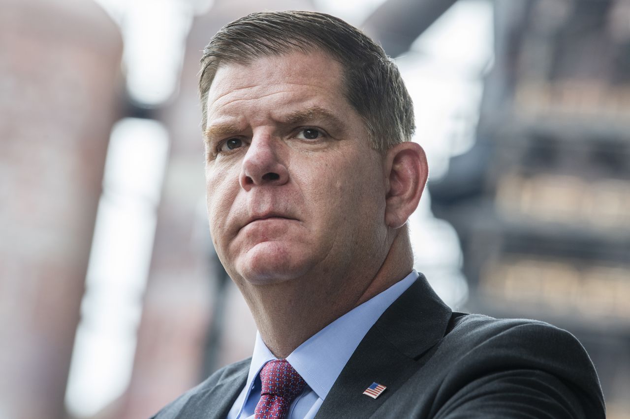 Secretary of Labor Marty Walsh, tours Levitt Pavilion Steelstacks while visiting area businesses with Rep. Susan Wild, D-Pa., to discuss the American Jobs Plan in Bethlehem, Pa., on Wednesday, June 2nd, 2021.?