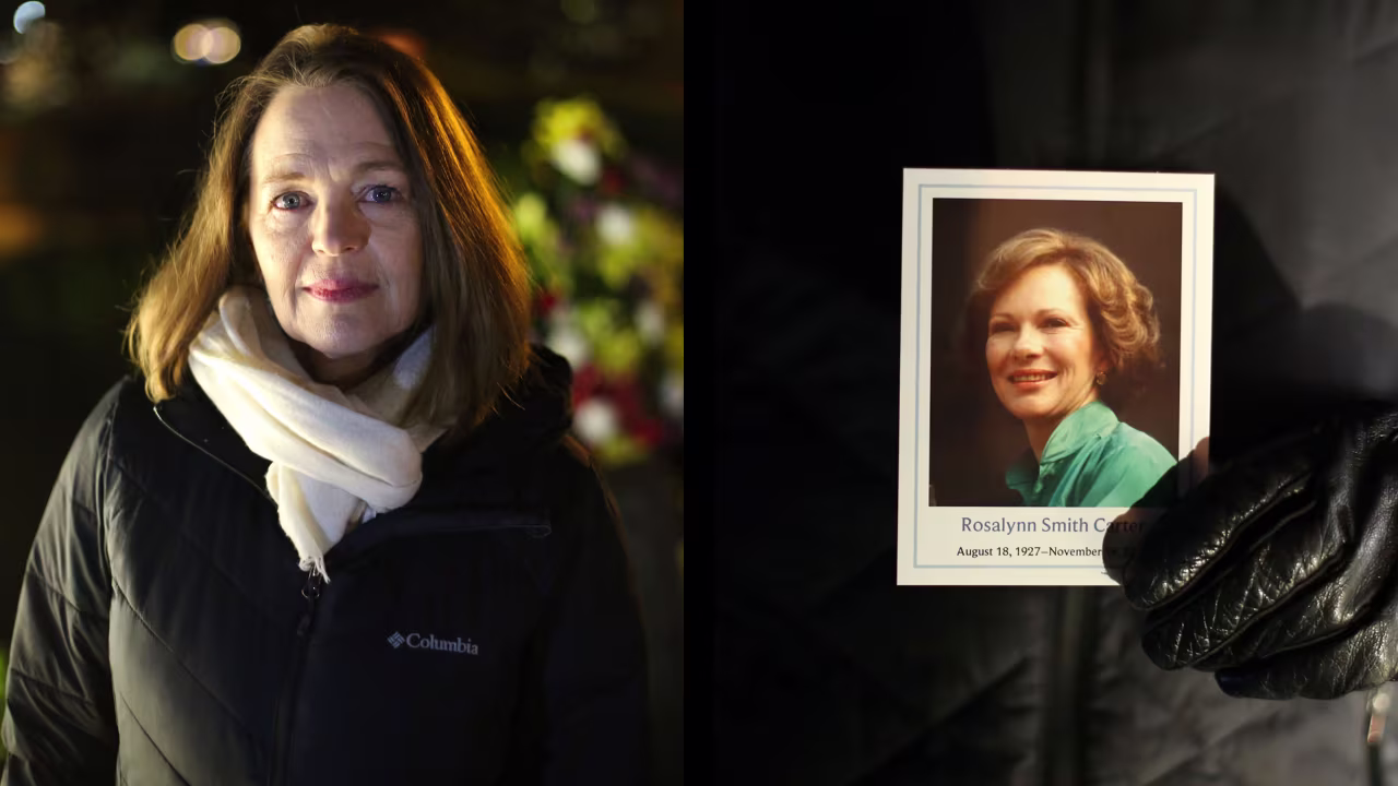 Chicago native Dora Moore said she has admired the Carters ever since they were in the White House. "When I heard that Mrs. Carter had passed away, I just wanted to be here, be part of the crowd and walk through the Center. ... She was just an admirable person in every way. As first lady, as a wife, mother, grandmother. She was soft-spoken, and yet she was a very strong person. I felt each time I saw her — not necessarily in person — she just seemed to be stronger and stronger as her life went on and someone that I looked up to."