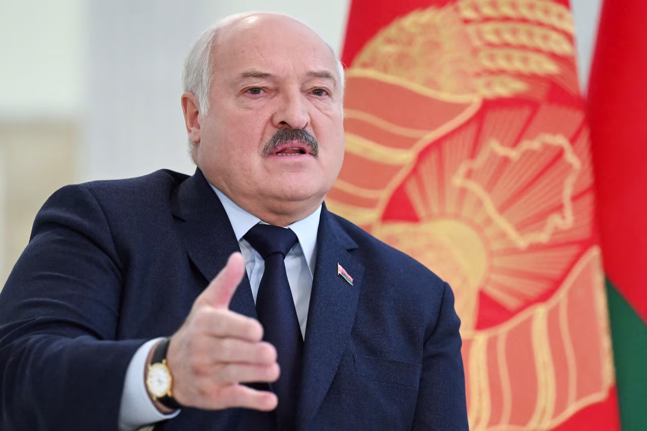 Belarusian President Alexander Lukashenko speaks to members of the media in Minsk, Belarus, on February 16. 