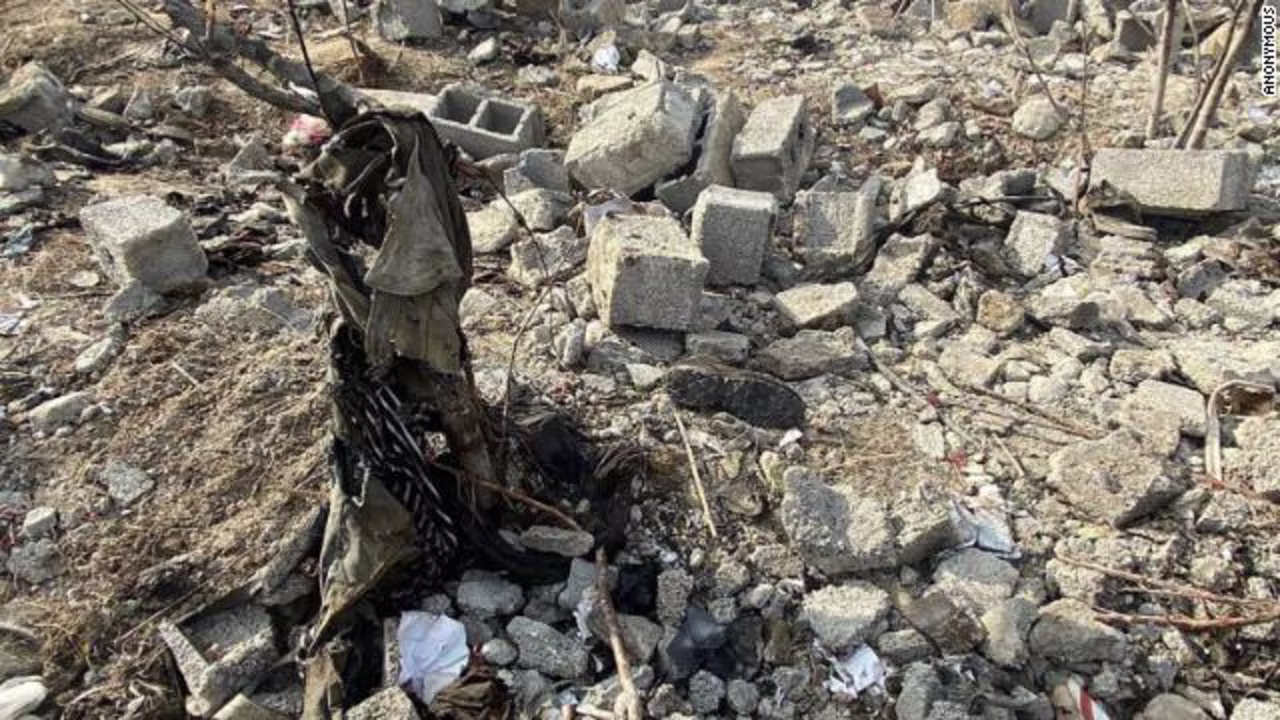 Photos of crash site of Ukrainian plane 