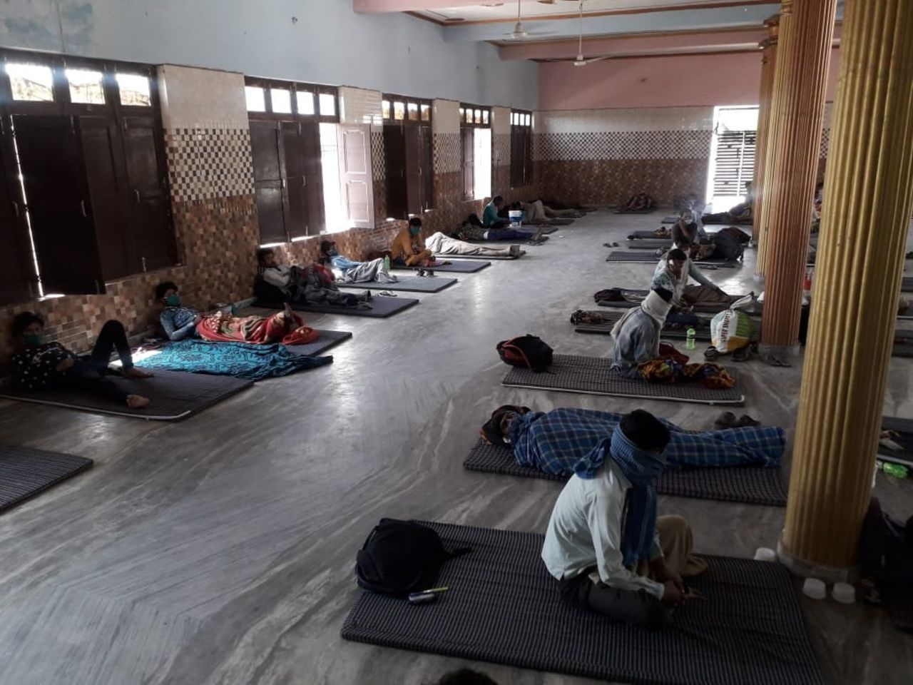 The Indian city of Haryana has set up shelters for migrant workers in government buildings and private properties offered by social organizations.