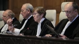Judge Joan Donoghue speaks at the International Court of Justice in The Hague, Netherlands, on Friday.