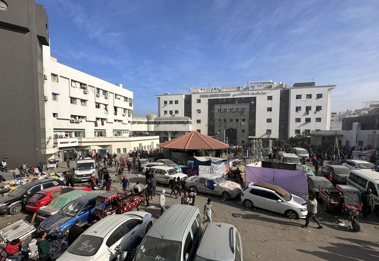 A general view of Al-Shifa Hospital, Gaza, on December 10.