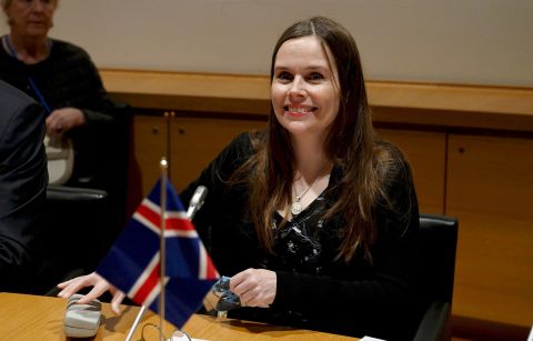Prime Minister of Iceland Katrin Jakobsdottir attends the meeting of prime ministers and heads of government during The 74th Ordinary Session of the Nordic Council in Helsinki, Finland, on November 1.