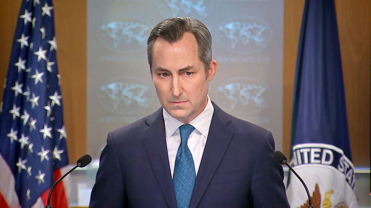 State Department spokesperson Matthew Miller speaks during a briefing on Monday, June 17.