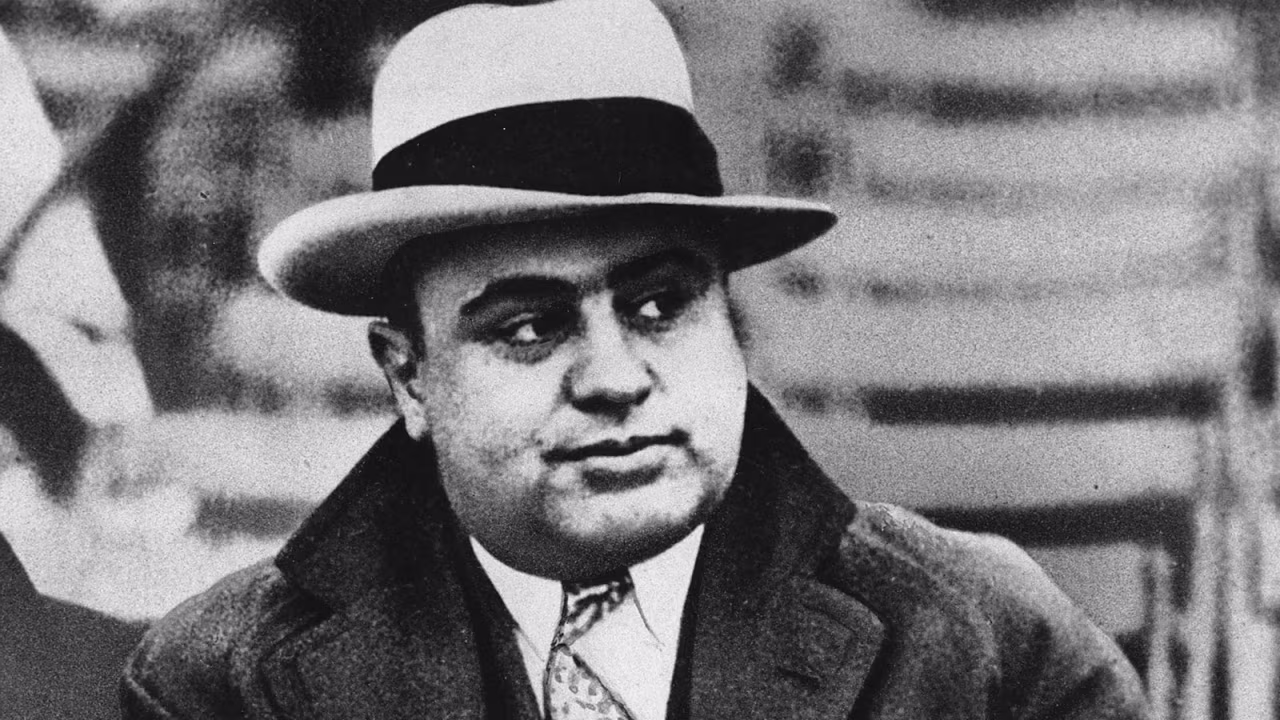 Mobster Al Capone is attends a football game in January 1931.