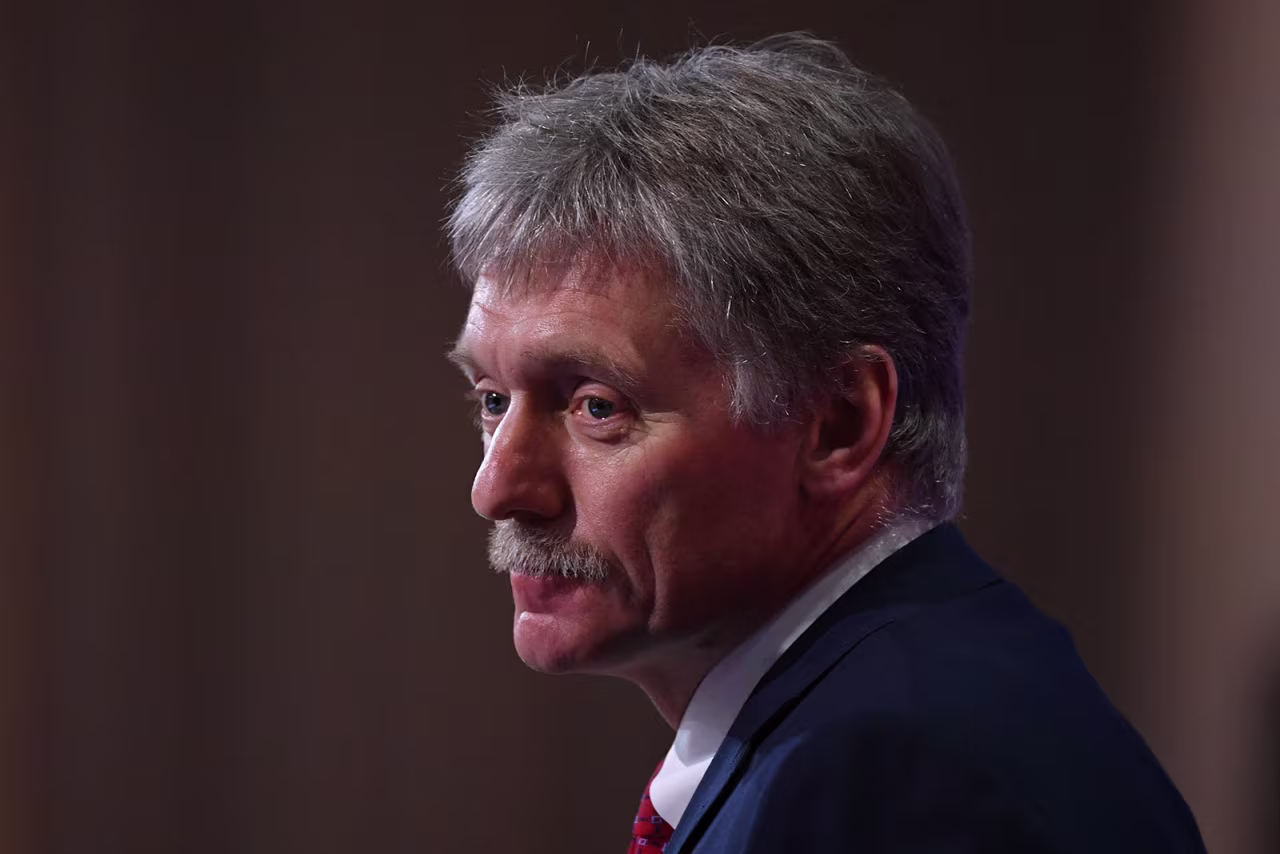 Kremlin spokesman Dmitry Peskov looks on during a press conference in Moscow on December 17, 2020.