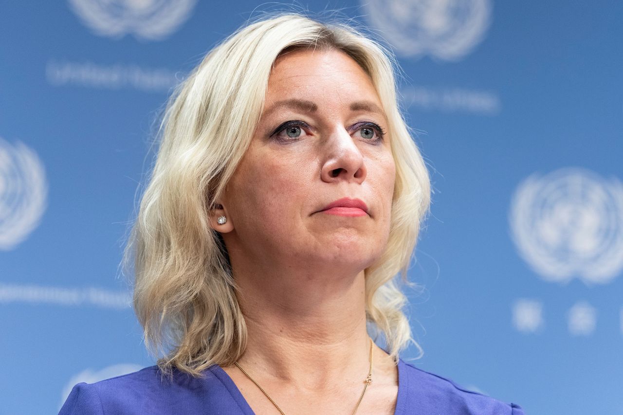 Russian foreign ministry spokeswoman Maria Zakharova is pictured at UN headquarters in New York on September 24.