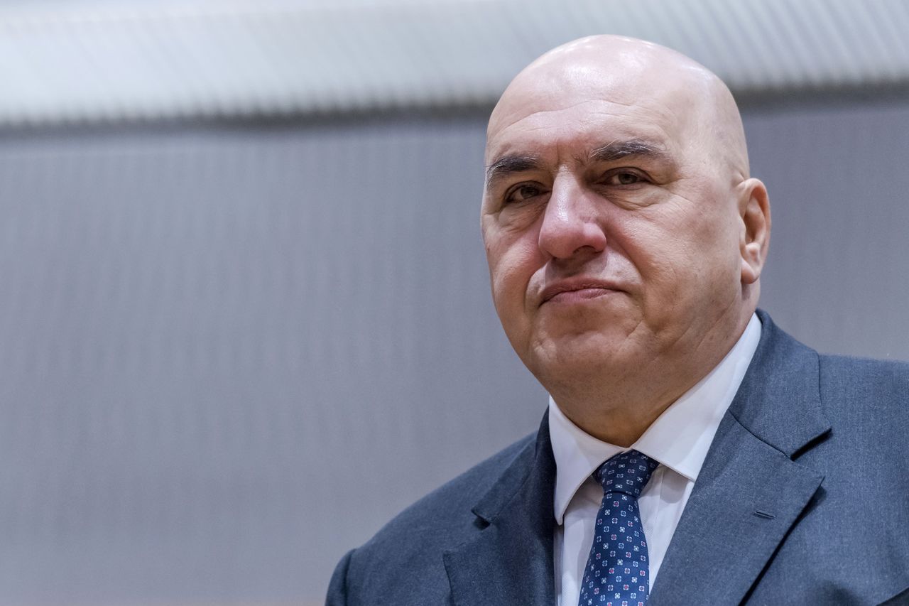 Italy's Defense Minister Guido Crosetto arrives for a meeting of EU defense ministers at the EU Council building in Brussels, Belgium, on November 15, 2022.