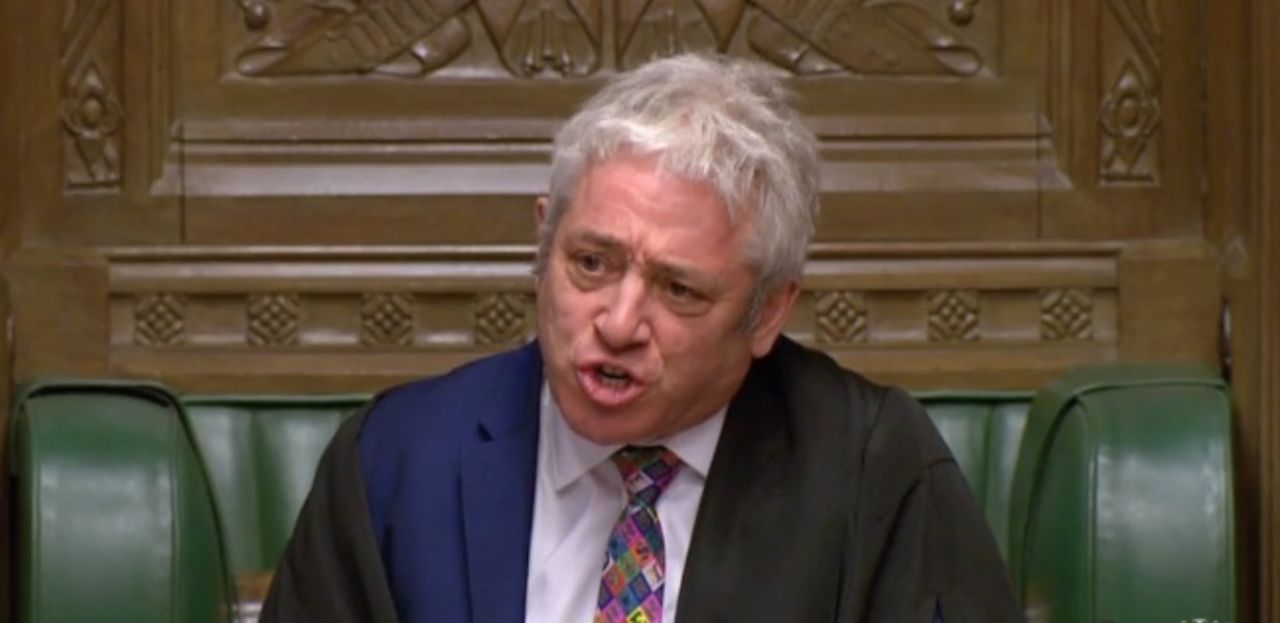 House Speaker John Bercow calls the chamber to order.