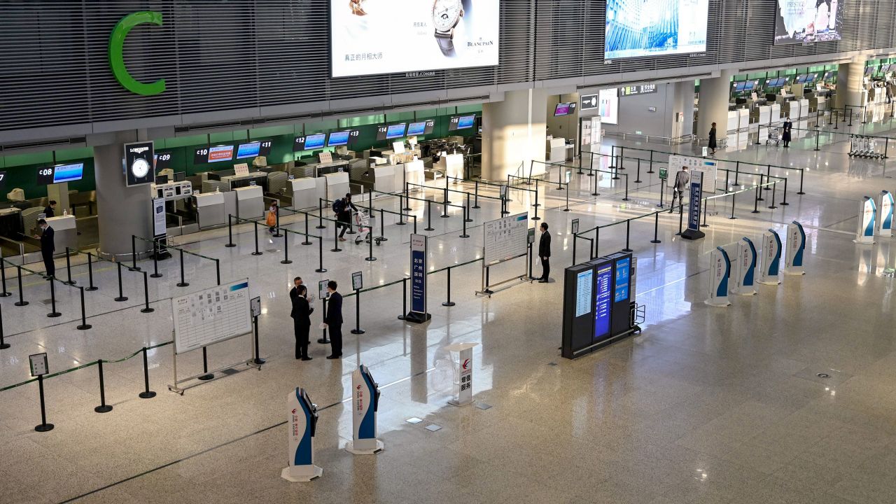 A view of the Hongqiao International Airport in Shanghai on March 5.