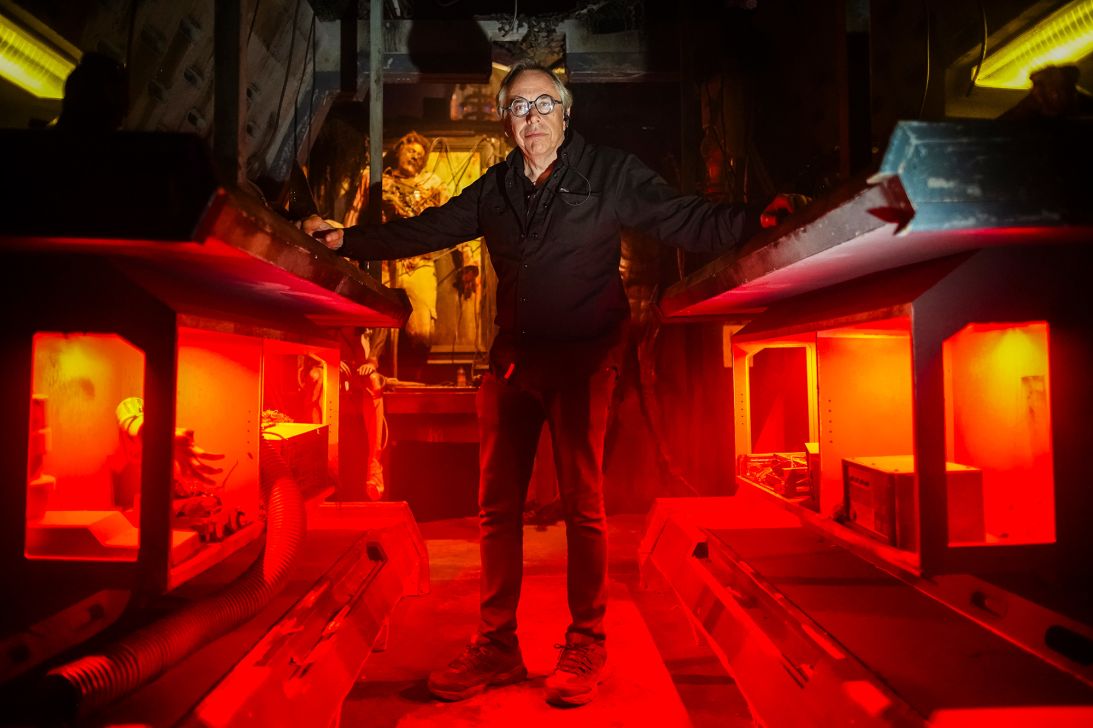 Ben Armstrong posed inside his Underworld haunted house and said visitors were enjoying the non-stop action and suspense of the horror factory.