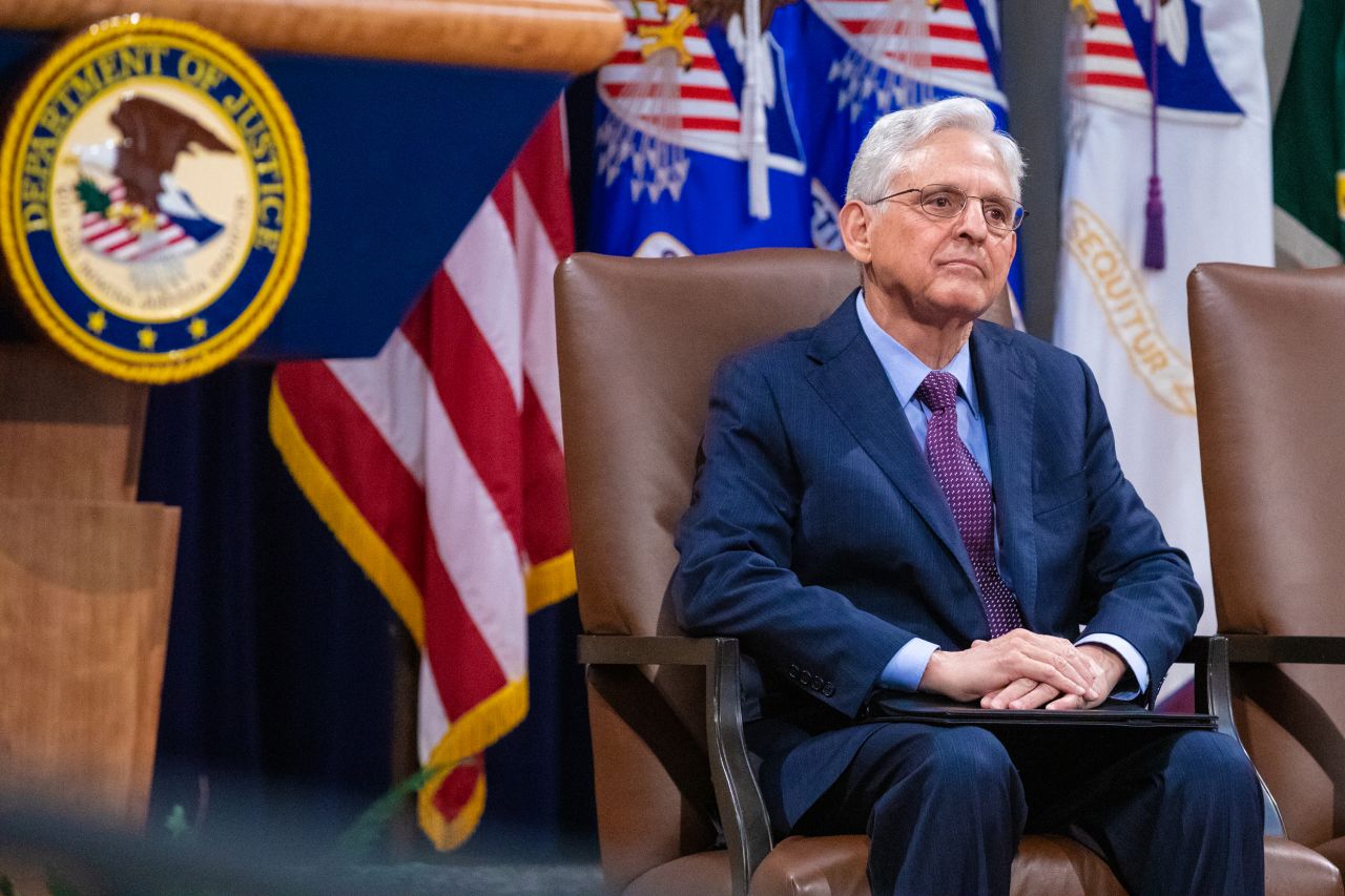 Attorney General Merrick Garland is pictured during an event in Washington, DC, on July 9.