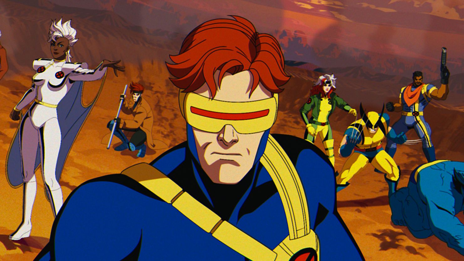 "X-Men '97" (featuring Cyclops, center) revives the animated series from the 1990s.