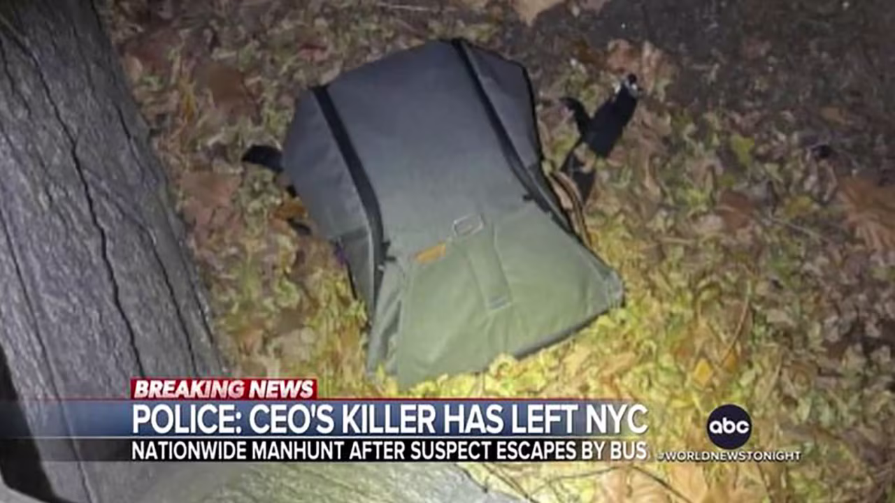 An image obtained by ABC shows the backpack found in Central Park.