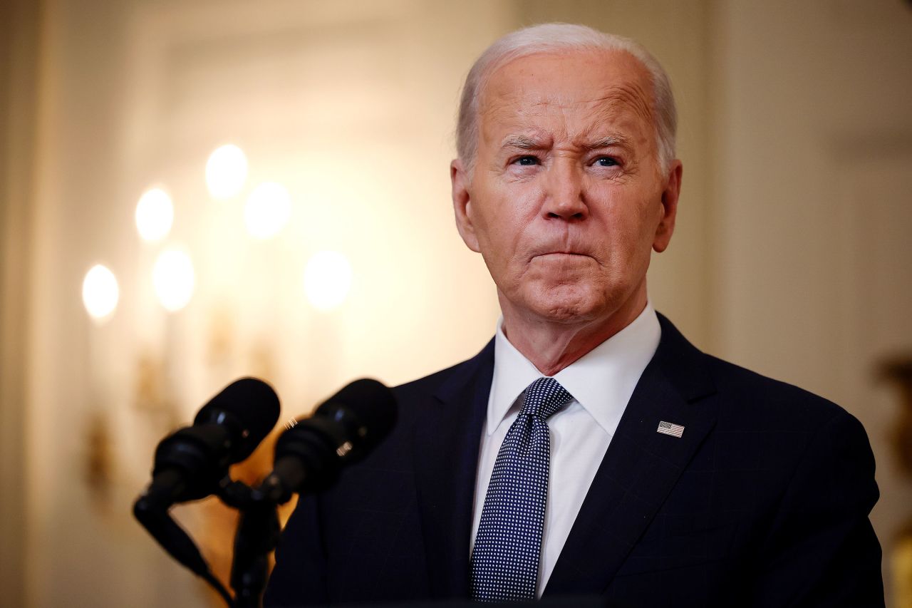 US President Joe Biden delivers remarks at the White House on May 31, in Washington, DC.