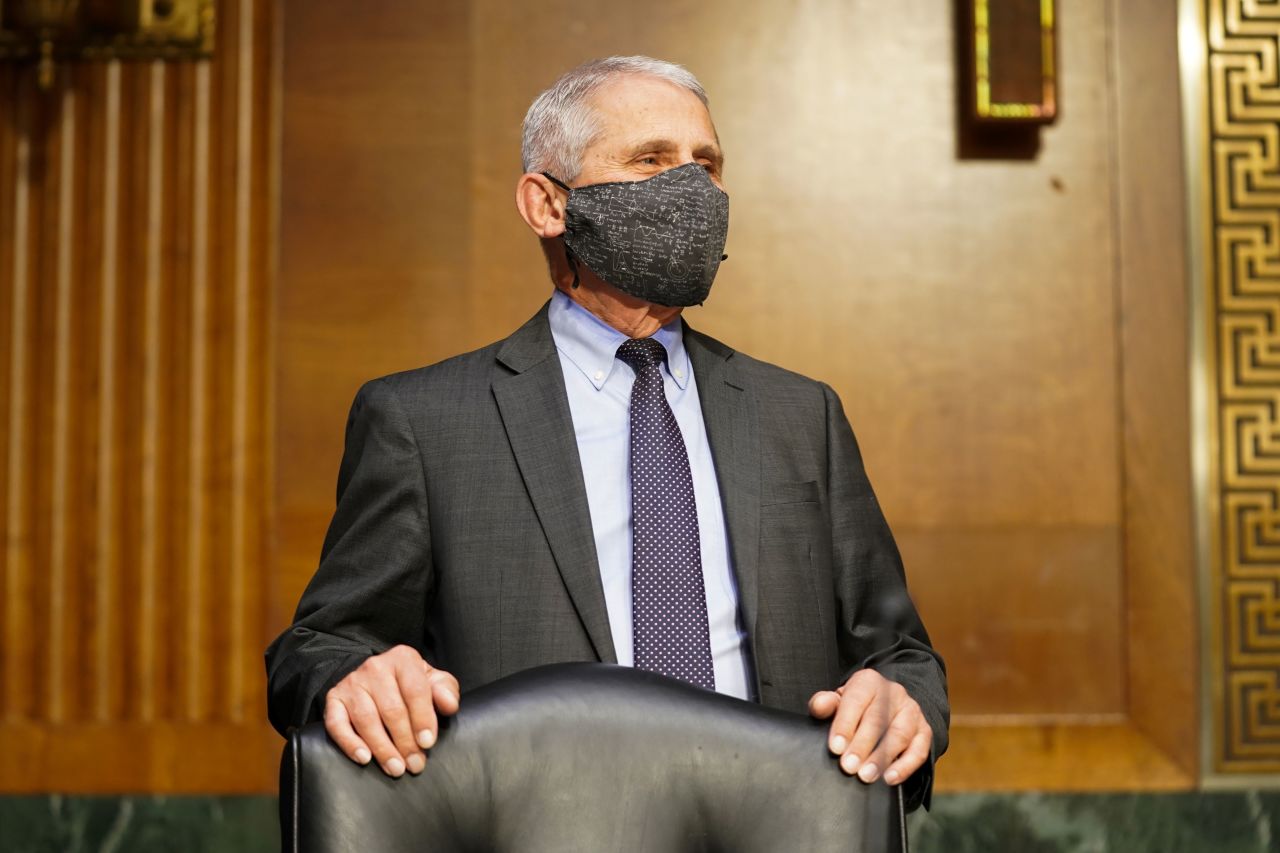 Dr. Anthony Fauci, director of the National Institute of Allergy and Infectious Diseases, arrives for a hearing on May 11 in Washington, DC.