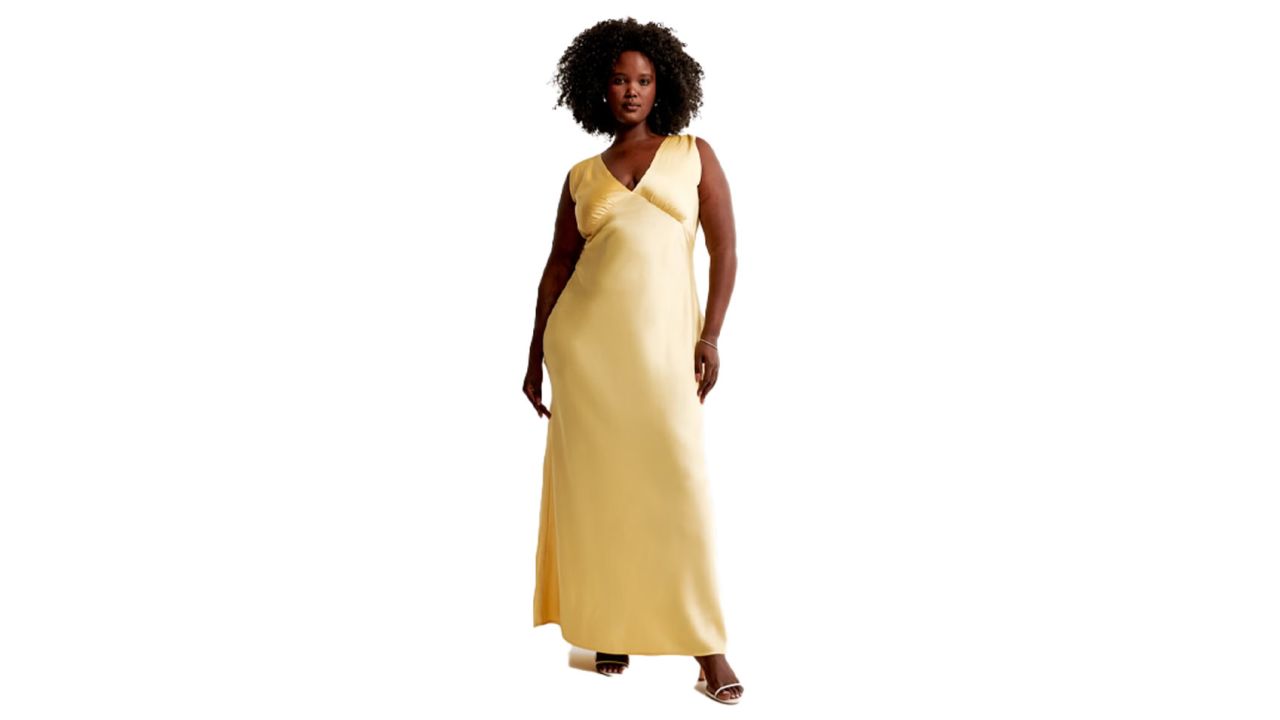 Abercrombie & Fitch Plunge Cowl Back Maxi Dress